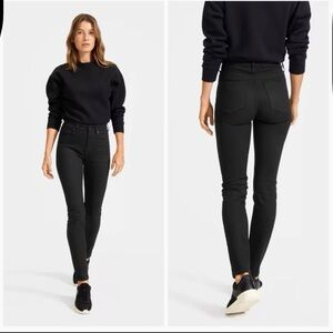 Everlane High Rise Classic Black Skinny Jeans